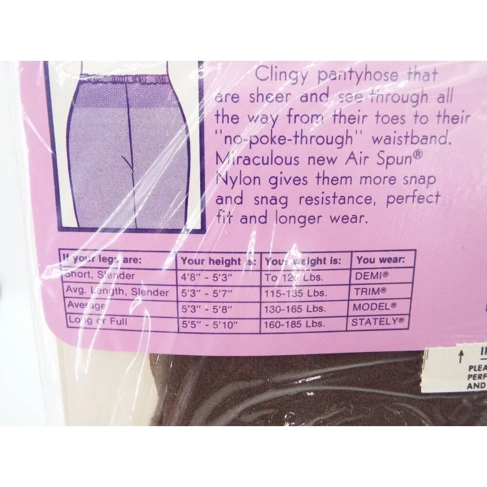 Vintage Round the Clock Miracle Air Spun Perfect Taupe Sandalfoot Pantyhose NOS